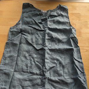 Light Blue Italian Linen Sleeveless Tank Top